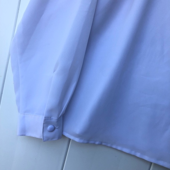 Vintage Size 12 White Button Up Shirt - Picture 6 of 7